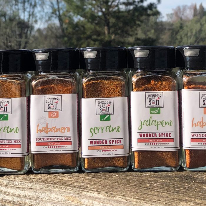 Five Bottles Spicy Pepper Seasoning Blends